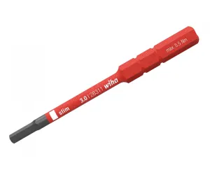 Wiha Tools 28337 5mm x 75mm Insulated Slim Hex Torque Screwdriver Blade