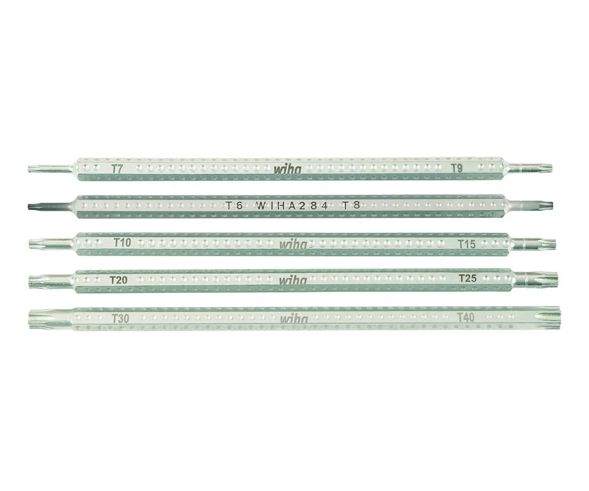 Wiha Tools 28485 5 Piece Drive-Loc VI Torx Blade Set
