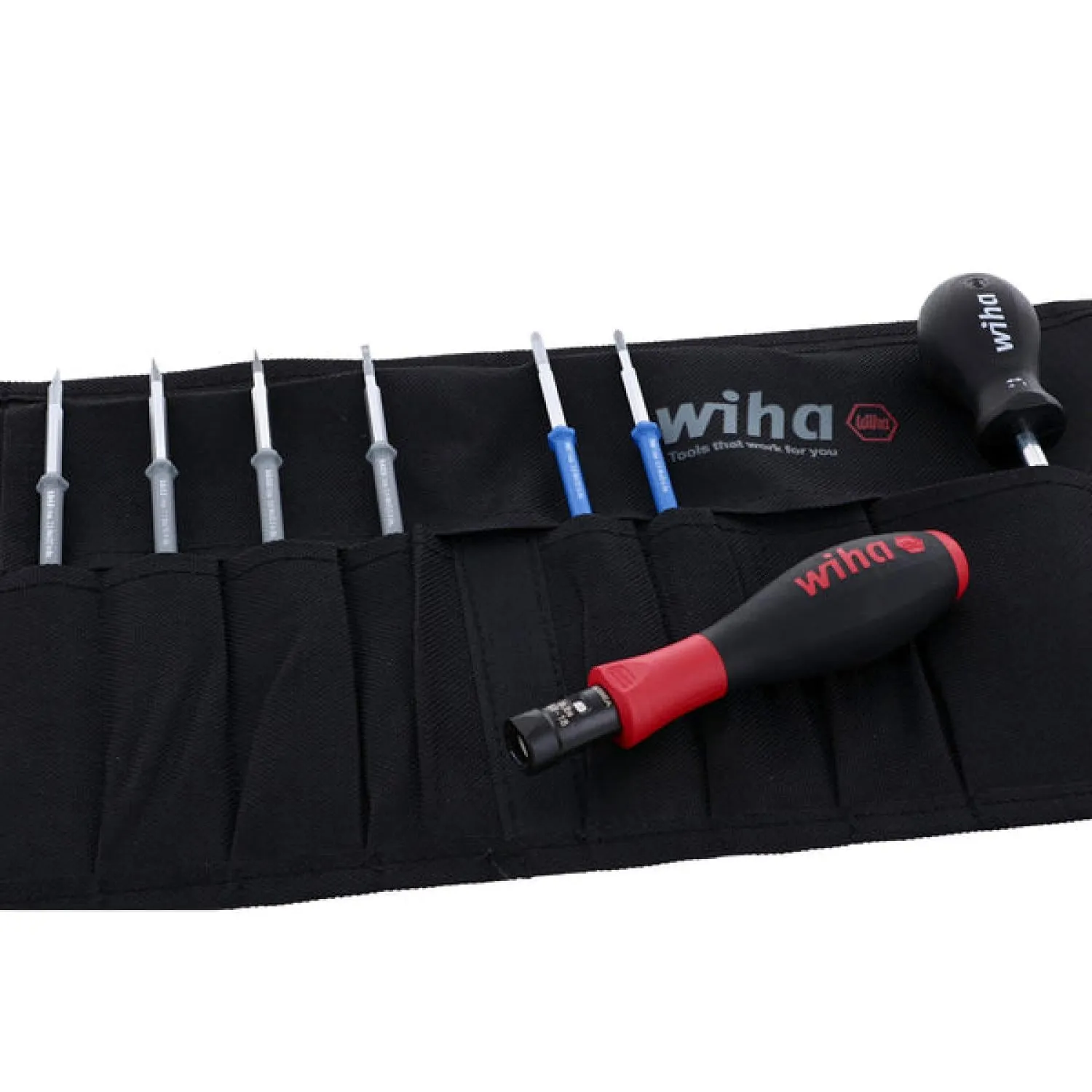 Wiha Tools 28596 Torque Slotted/Phillips Pouch Set, 8 Piece