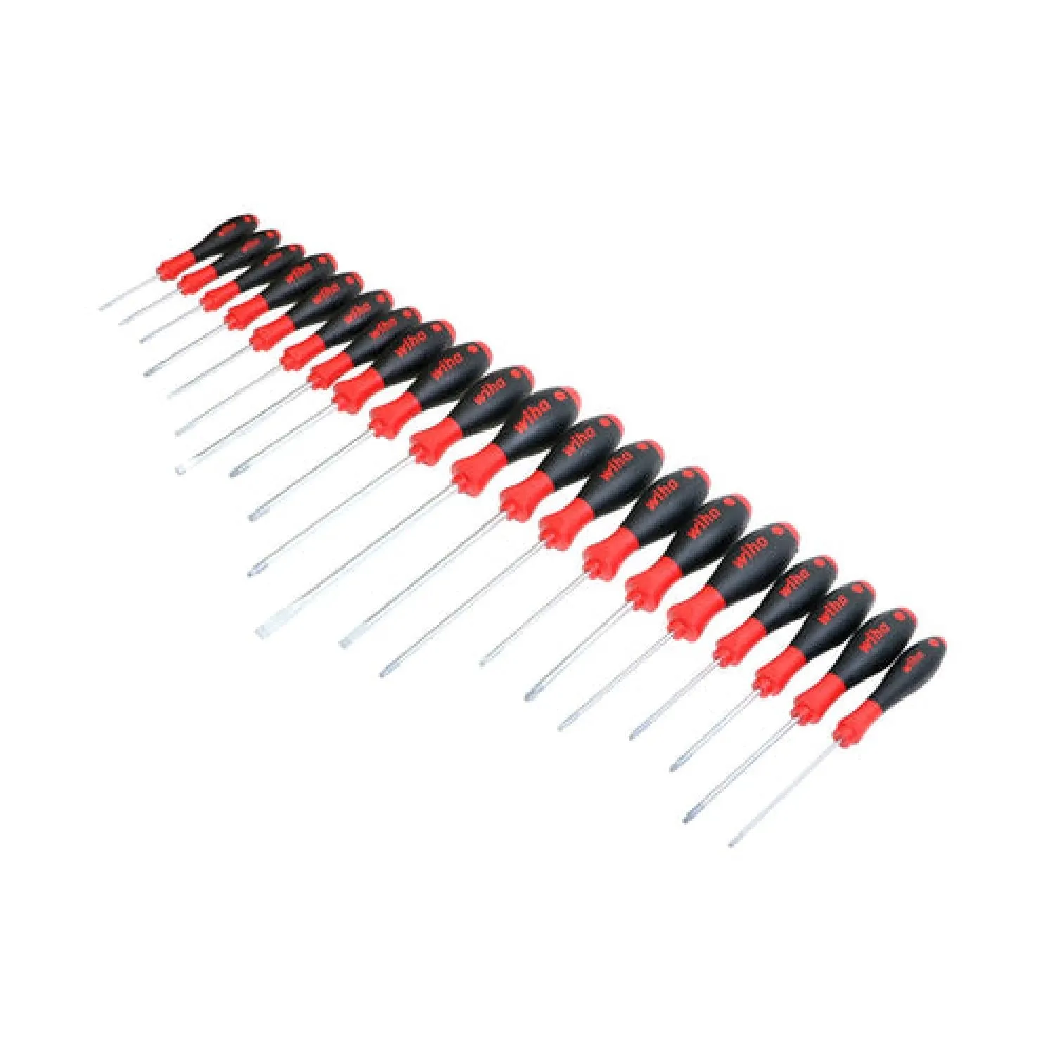 Wiha Tools 30299 20 Piece SoftFinish Slotted, Phillips, TORX, PoziDriv, Square Screwdriver Set
