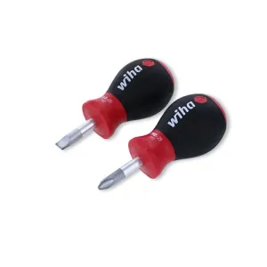 Wiha Tools 31191 #2   6.5mm x 25mm 2 Piece SoftFinish Stubby Slotted/Phillips Set