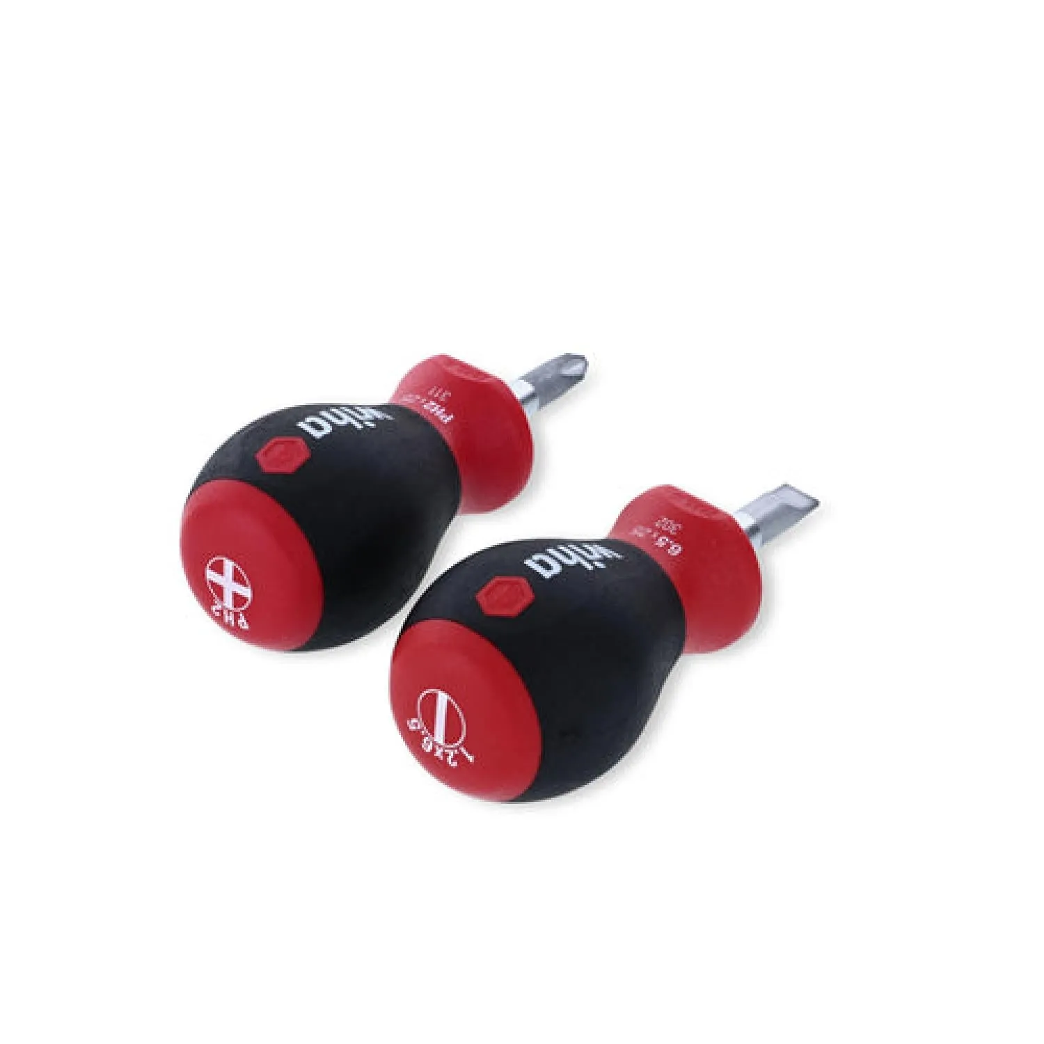 Wiha Tools 31191 #2   6.5mm x 25mm 2 Piece SoftFinish Stubby Slotted/Phillips Set
