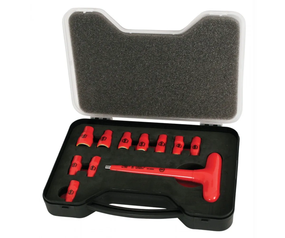 Wiha Tools 31395 11 Piece Insulated Socket Set 1/4" Drive - Metric
