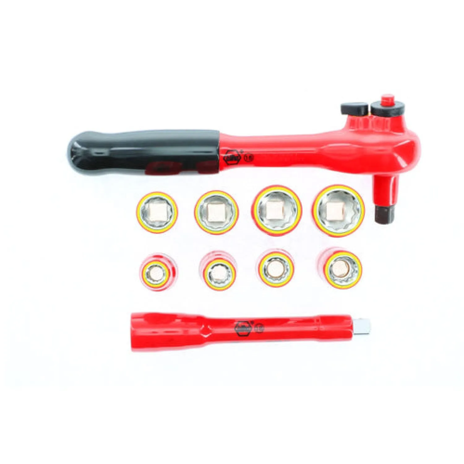 Wiha Tools 31493 10 Piece Insulated 3/8" Drive SAE Socket Box Set