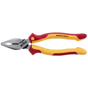 Wiha Tools 32930 Insulated Industrial High Leverage Combination Pliers, 8"