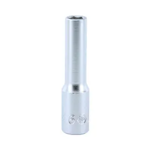 Wiha Tools 33343 1/4" Dr. Deep Socket Inch, 6 Pt, 6.0mm