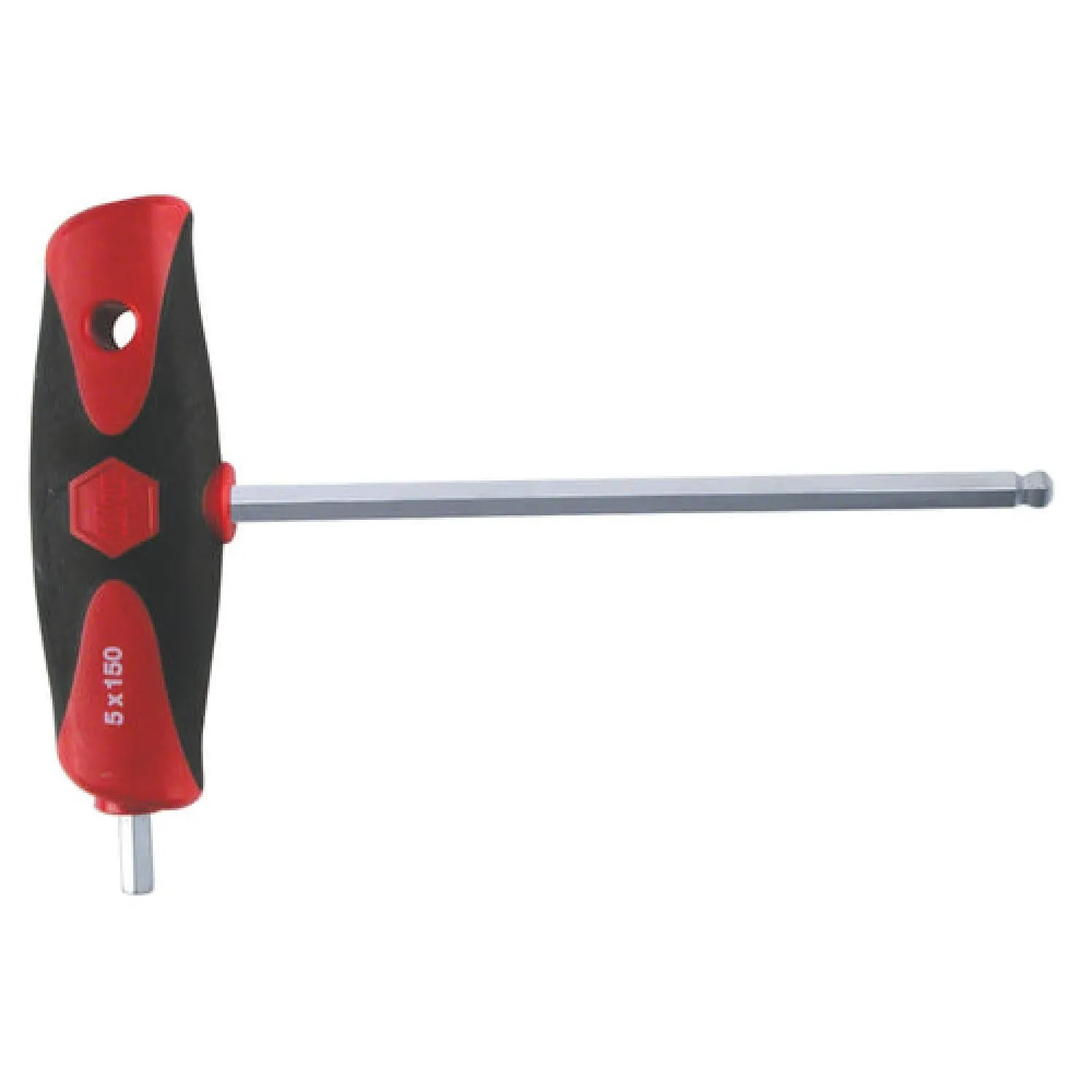 Wiha Tools 54095 SoftGrip Ball End Hex Metric Dual Drive T-handle Set, 8 Piece