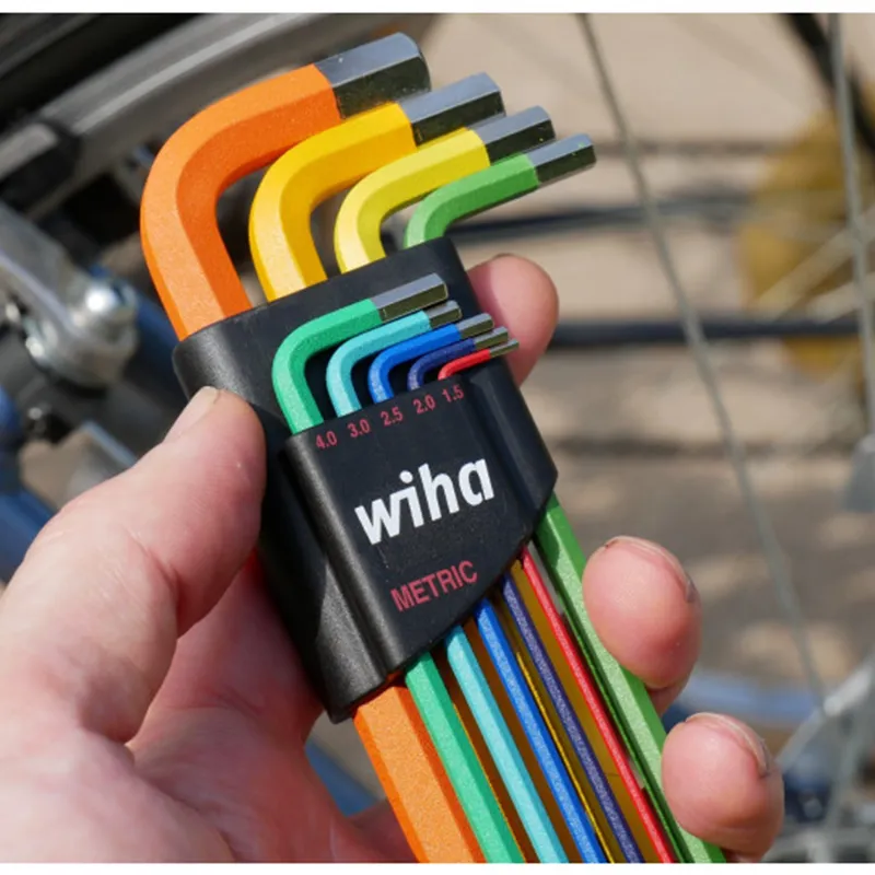 Wiha Tools 66980 Ball End Color Coded Metric Hex L-Key Set, 9 Pc.