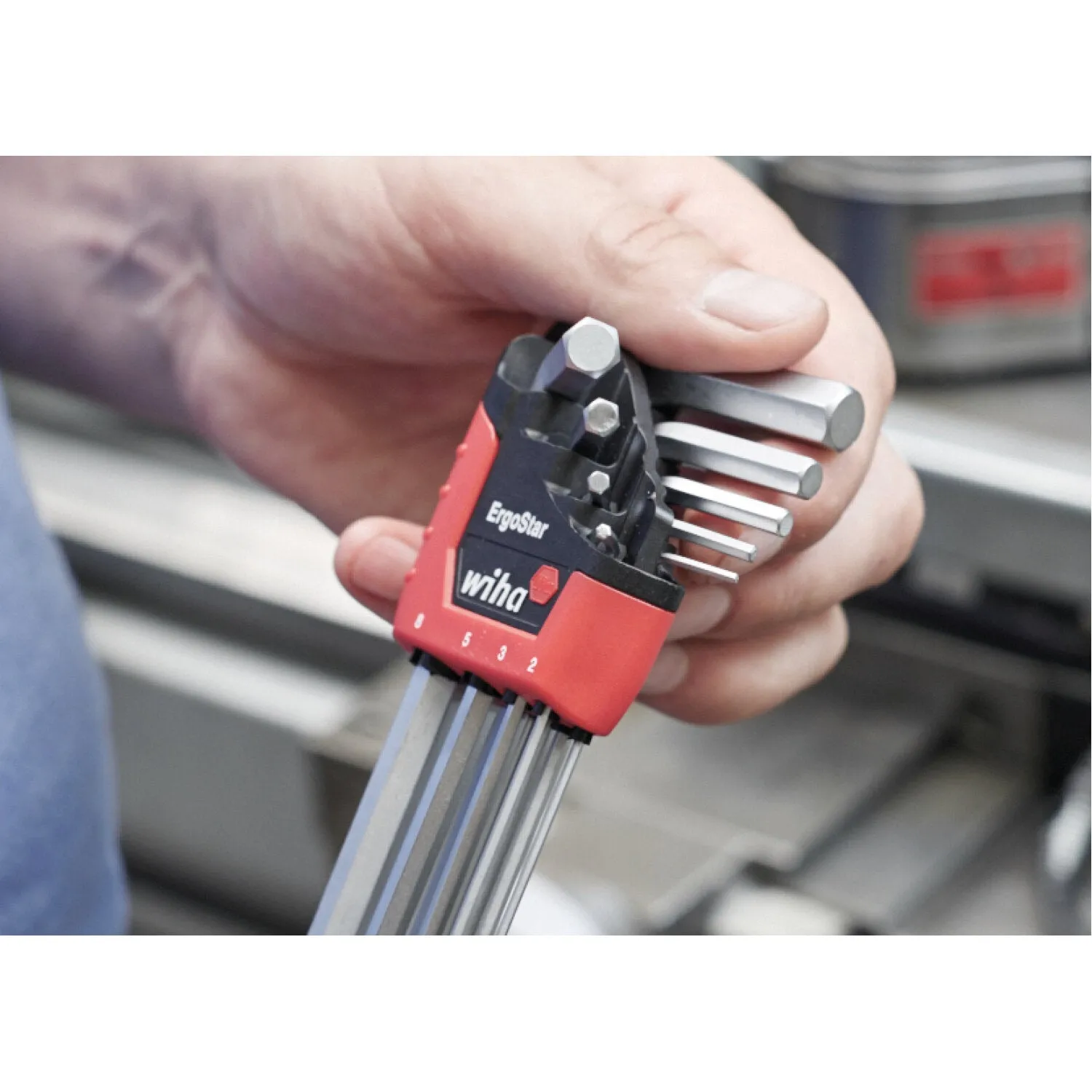 Wiha Tools 66982 ErgoStar Auto Open Inch/Metric Ball End Hex L-Key Set, 22 Piece