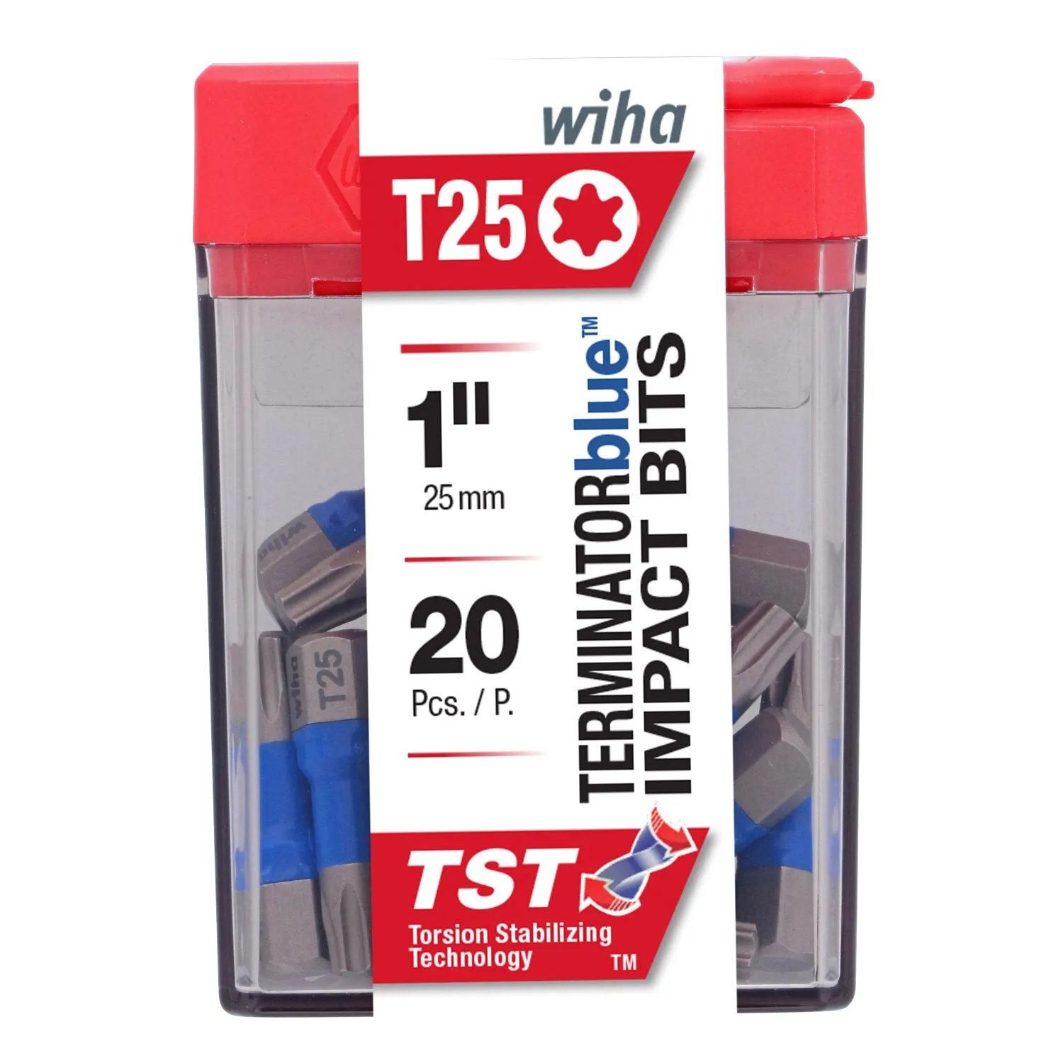 Wiha Tools 70060 TerminatorBlue Impact Bit TORX T25 x 1 Inch - 20 Pack