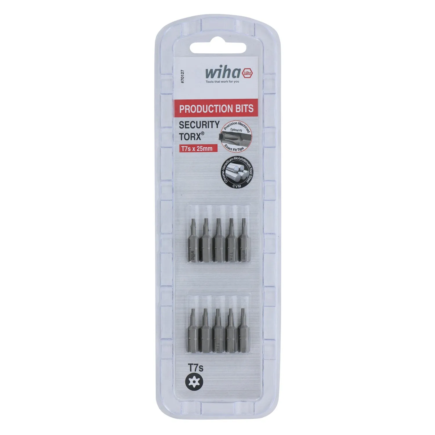 Wiha Tools 70127 T7s x 25mm Security TORX Insert Bit