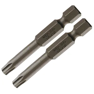 Wiha Tools 70562 T25s x 50mm Security TORX Power Bit, 2 Pack