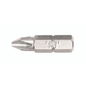 Wiha Tools 71133 #1 x 25mm Stainless Steel Phillips Insert Bit