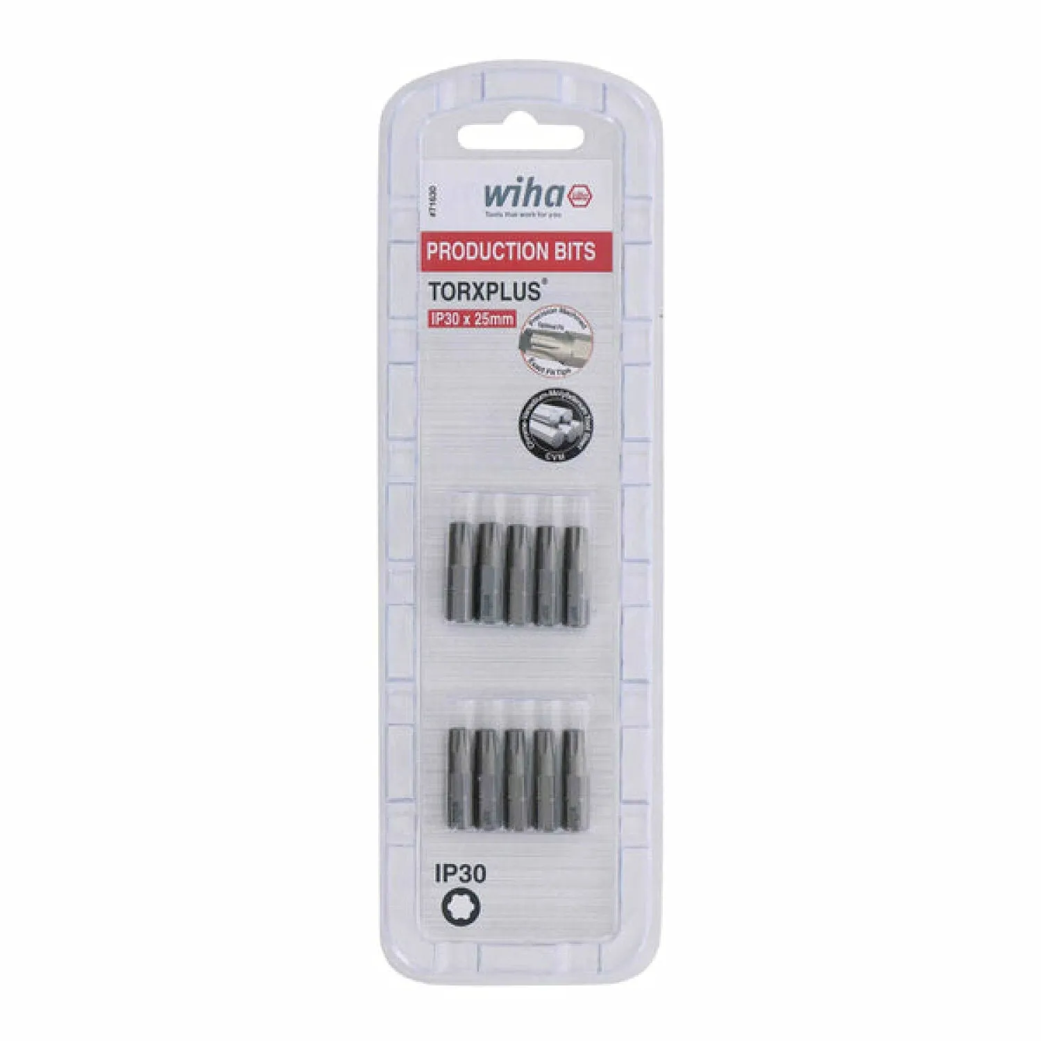 Wiha Tools 71630 IP30 x 25mm TORX Plus Insert Bit, 10 Pack