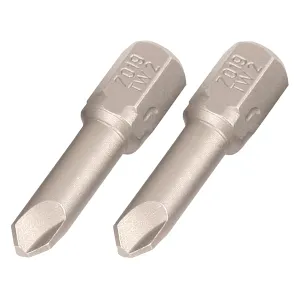 Wiha Tools 71951 #2 x 25mm Tri-Wing Insert Bit, 2 Pack