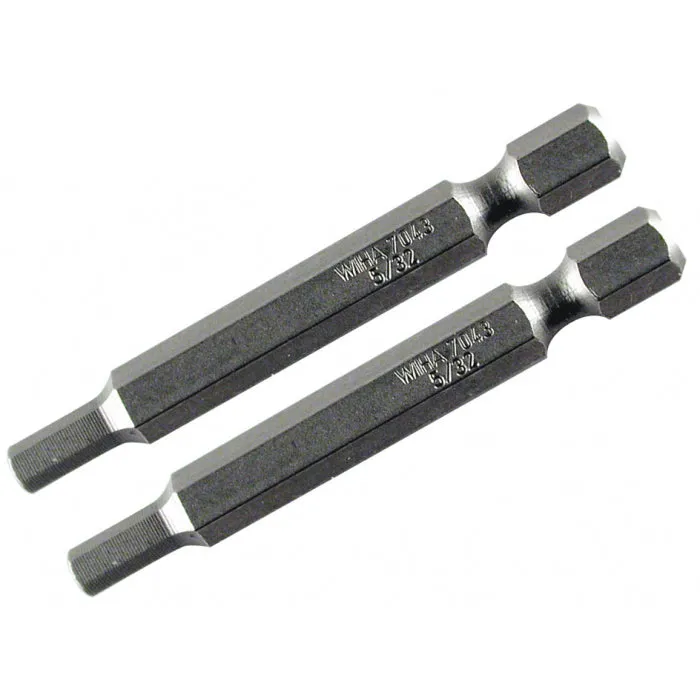 Wiha Tools 73930 Hex Metric Power Bit, 3.0 mm x 70 mm, 2 Pk.
