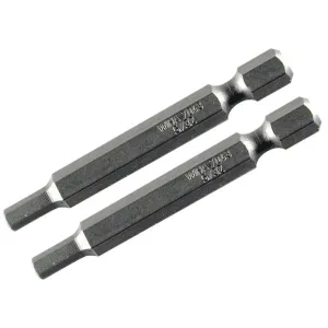 Wiha Tools 73930 Hex Metric Power Bit, 3.0 mm x 70 mm, 2 Pk.