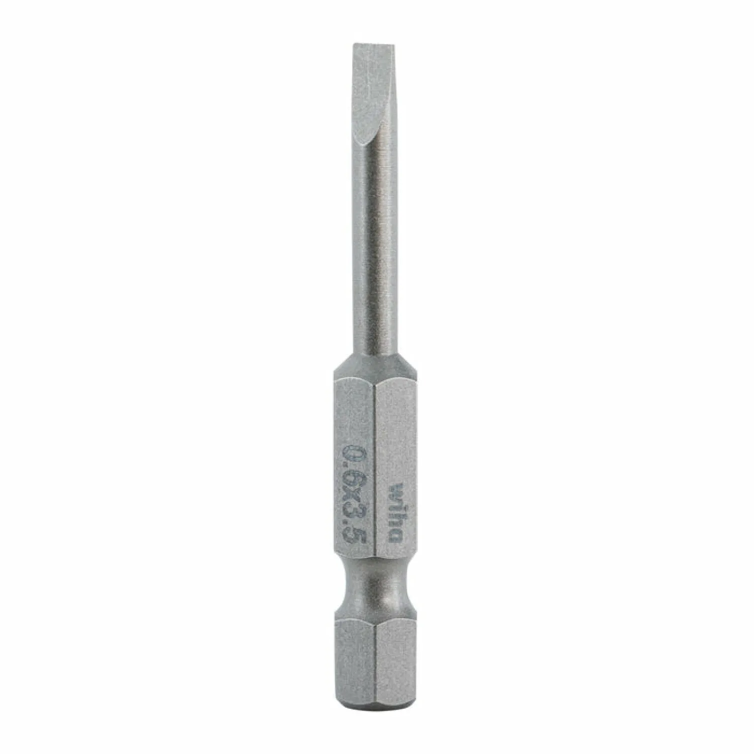Wiha Tools 74006 3.5mm x 50mm Slotted Power Bit, 10 Pack