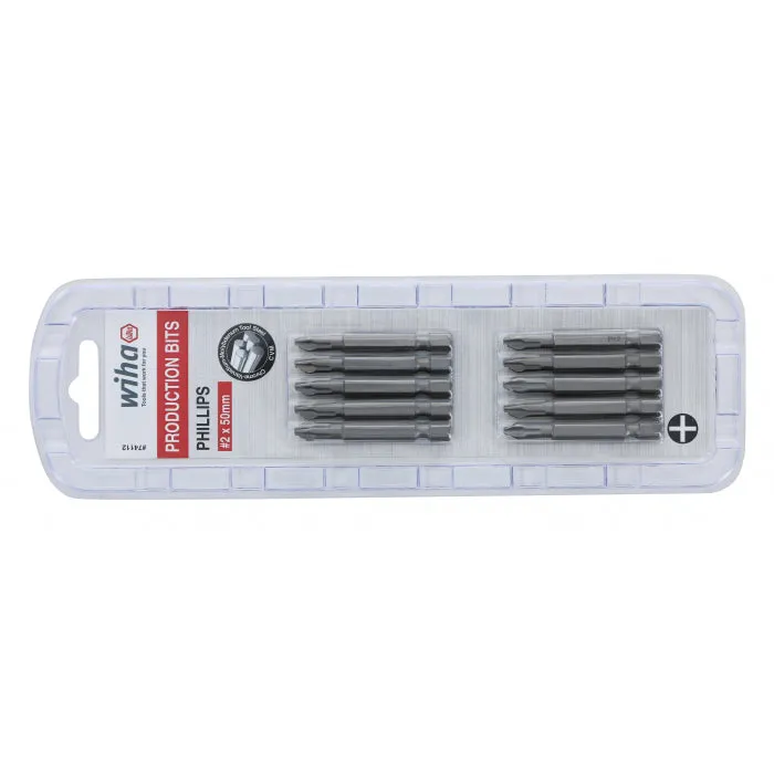 Wiha Tools 74112 Phillips Power Bit, #2 x 50 mm, 10 Pk.