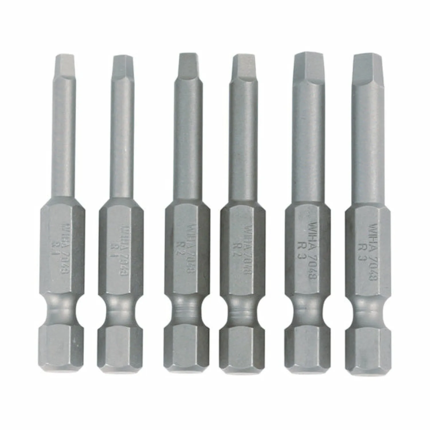 Wiha Tools 74895 6 Piece 50mm Square Power Bit Set