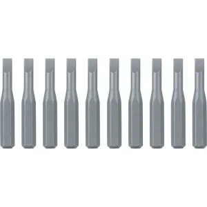 Wiha Tools 75605 System 4 Slotted Micro Bits, 1.8 mm x 28 mm, 10 Pk.