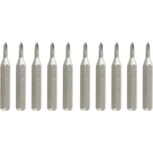 Wiha Tools 75611 System 4 Phillips Micro Bits, #000 x 28 mm, 10 Pk.