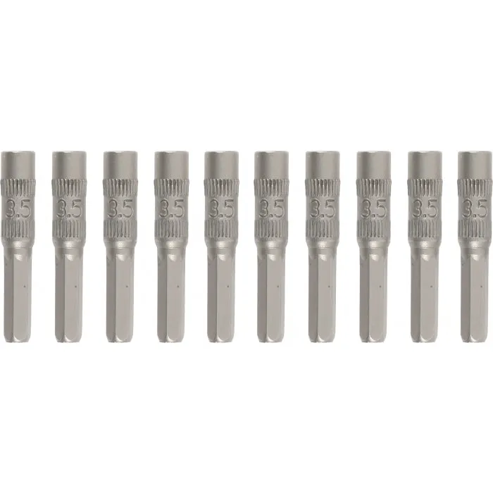 Wiha Tools 75659 System 4 Metric Nut Setters Micro Bits, 4 mm Drive, 5.5 mm x 30 mm, 10 Pk.