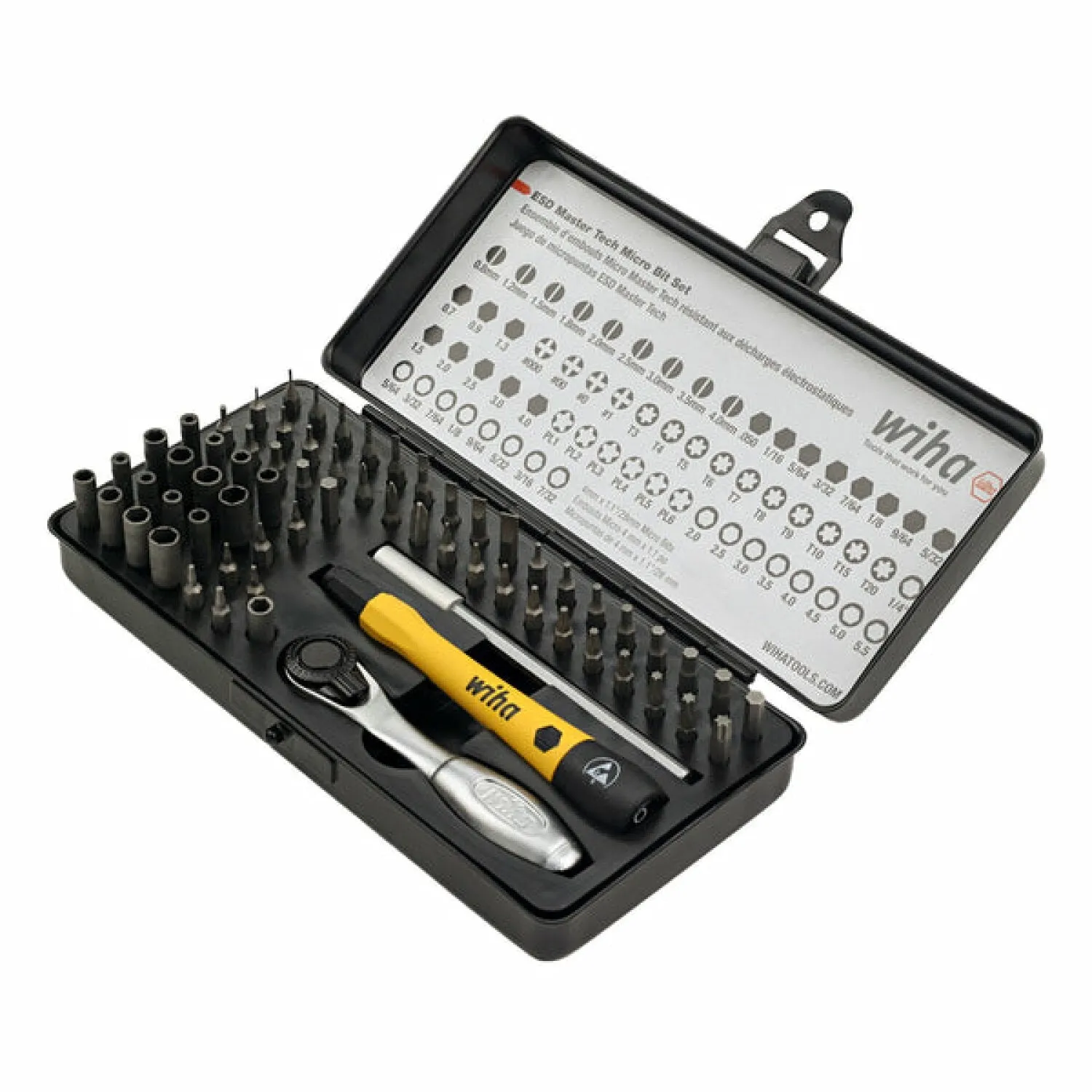Wiha Tools 75965 Micro Bit Ratchet Set, 65 Piece