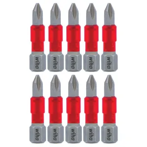 Wiha Tools 76501 MaxxTor Impact Bit Phillips #1 - 29mm - 10 Pack