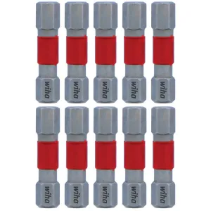 Wiha Tools 76535 MaxxTor Impact Bit Hex 1/4" x 29mm - 10 Pack