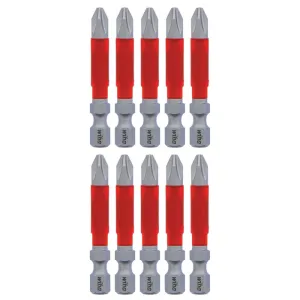 Wiha Tools 76544 MaxxTor Impact Bit Phillips #2 - 49mm - 10 Pack