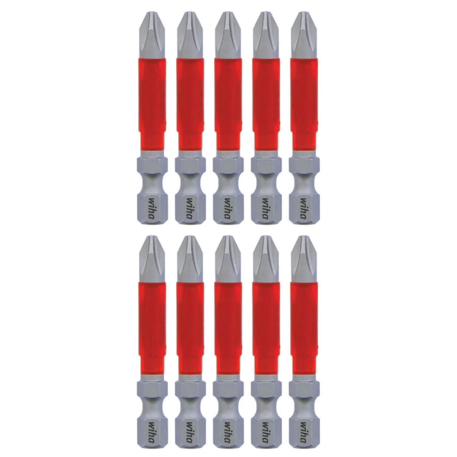 Wiha Tools 76544 MaxxTor Impact Bit Phillips #2 - 49mm - 10 Pack