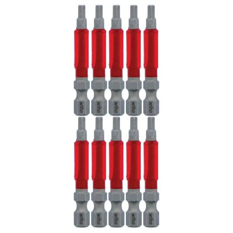 Wiha Tools  76570 MaxxTor Impact Bit Hex 1/8" x 49mm - 10 Pack