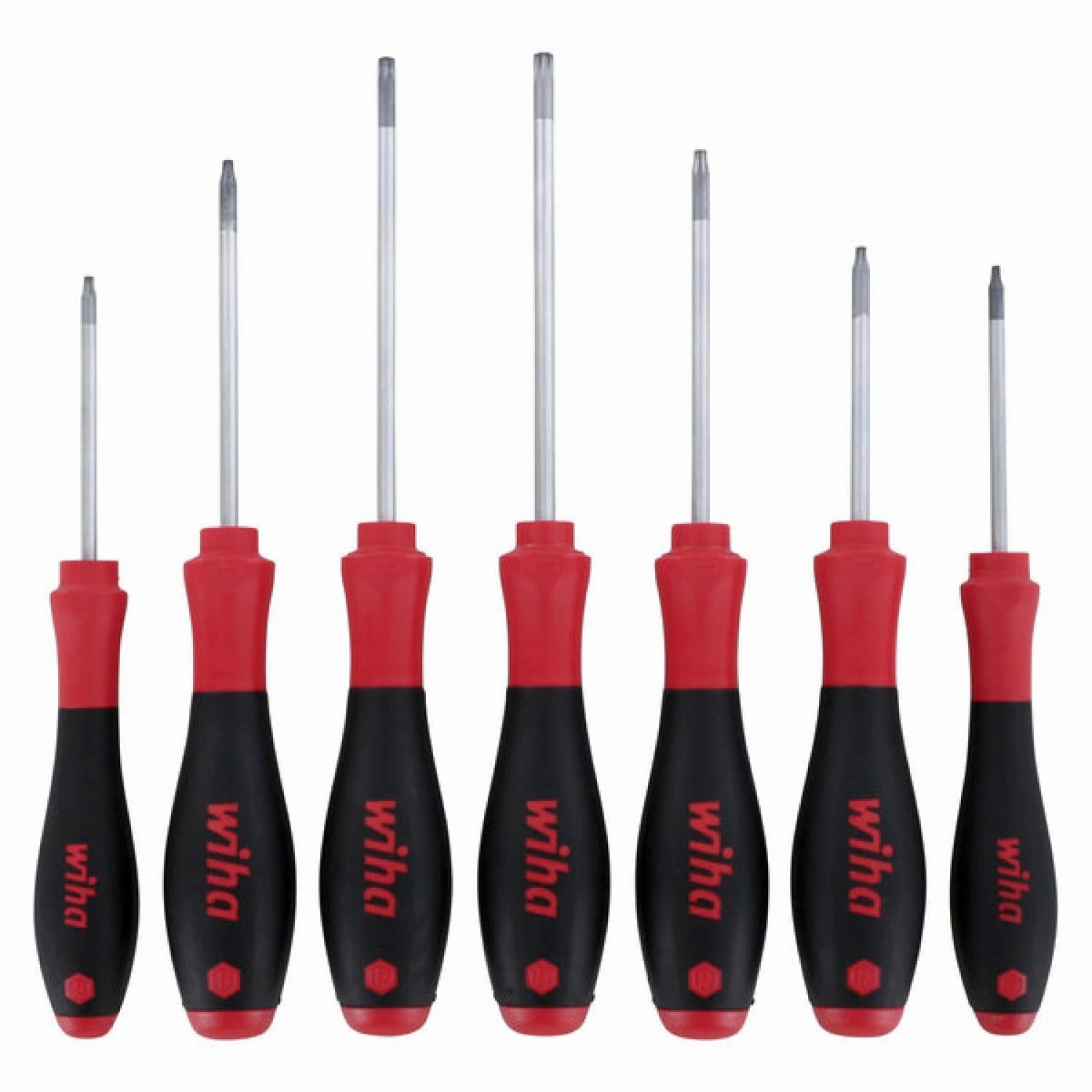 Wiha Tools 36298 SoftFinish Security TORX Screwdriver Set, T7s - T25s, 7 Pc.