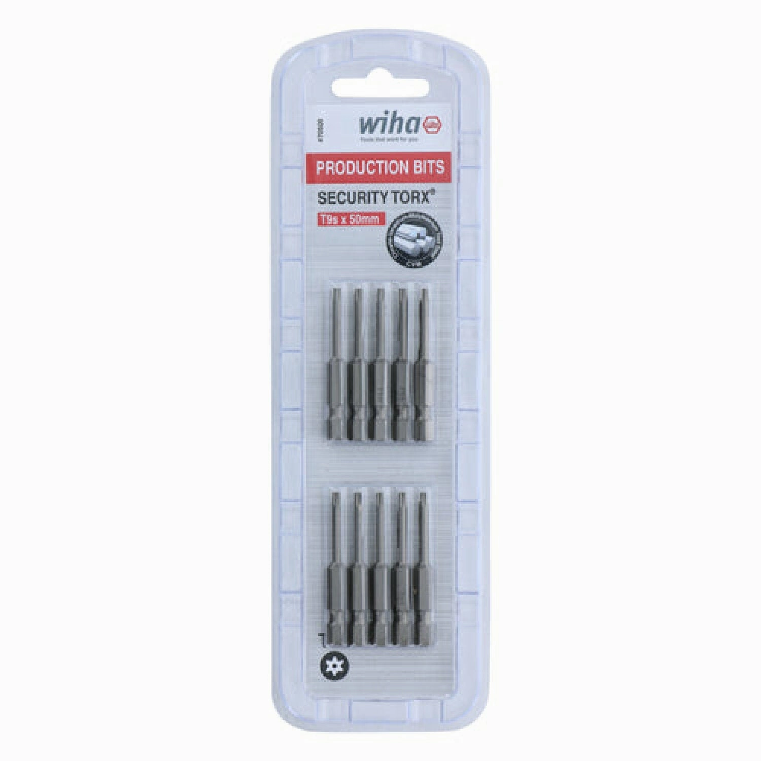 Wiha Tools 70509 Security Torx Bit T9s - 50mm - 10 Pack