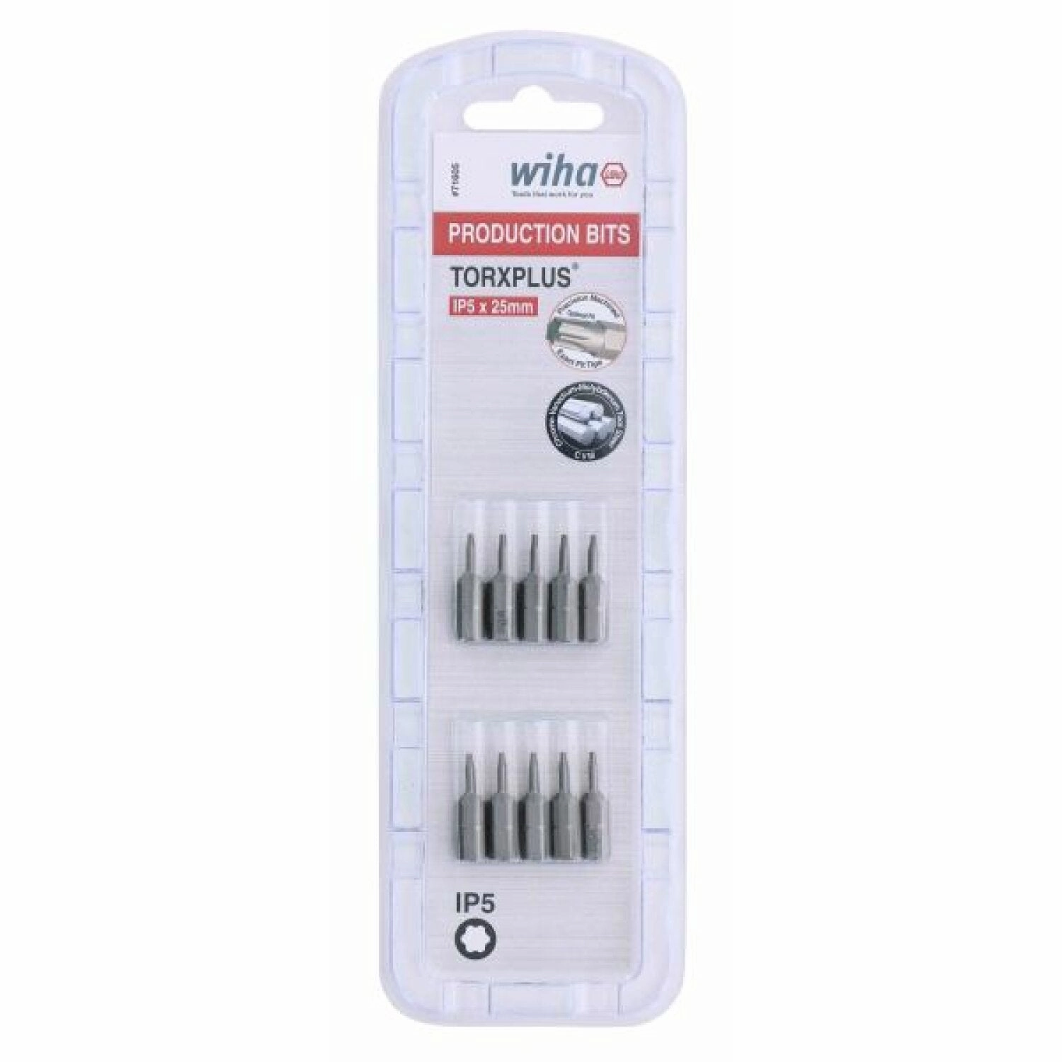 Wiha Tools 71605 IP5 x 38mm TORX Plus Insert Bit, 10 Pack