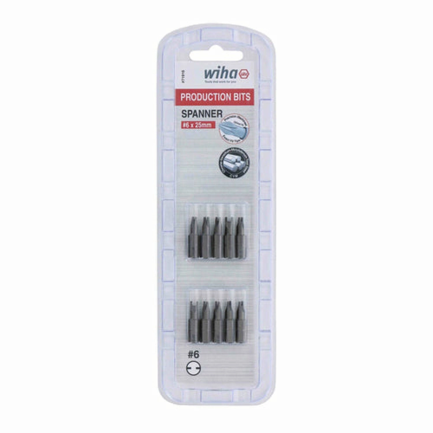 Wiha Tools 71916 Spanner Bit #6 - 25mm - 10 Pack