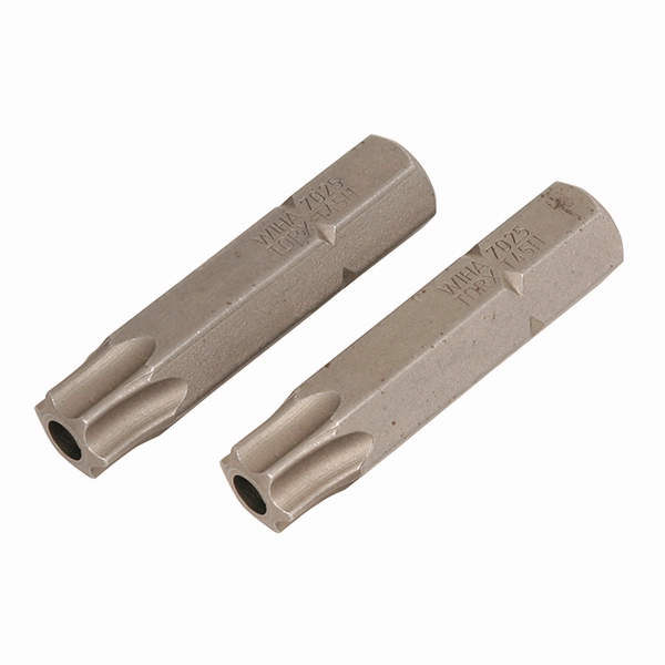 Wiha Tools 72563 T45s x 35mm Security TORX Insert Bit with 5/16" Drive, 2 Pack
