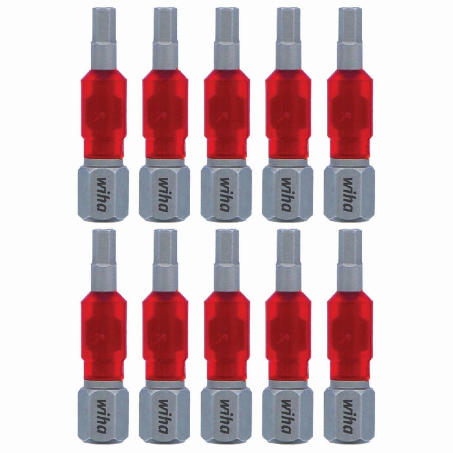 Wiha Tools 76526 MaxxTor Impact Bit Hex 6.0mm x 29mm - 10 Pack