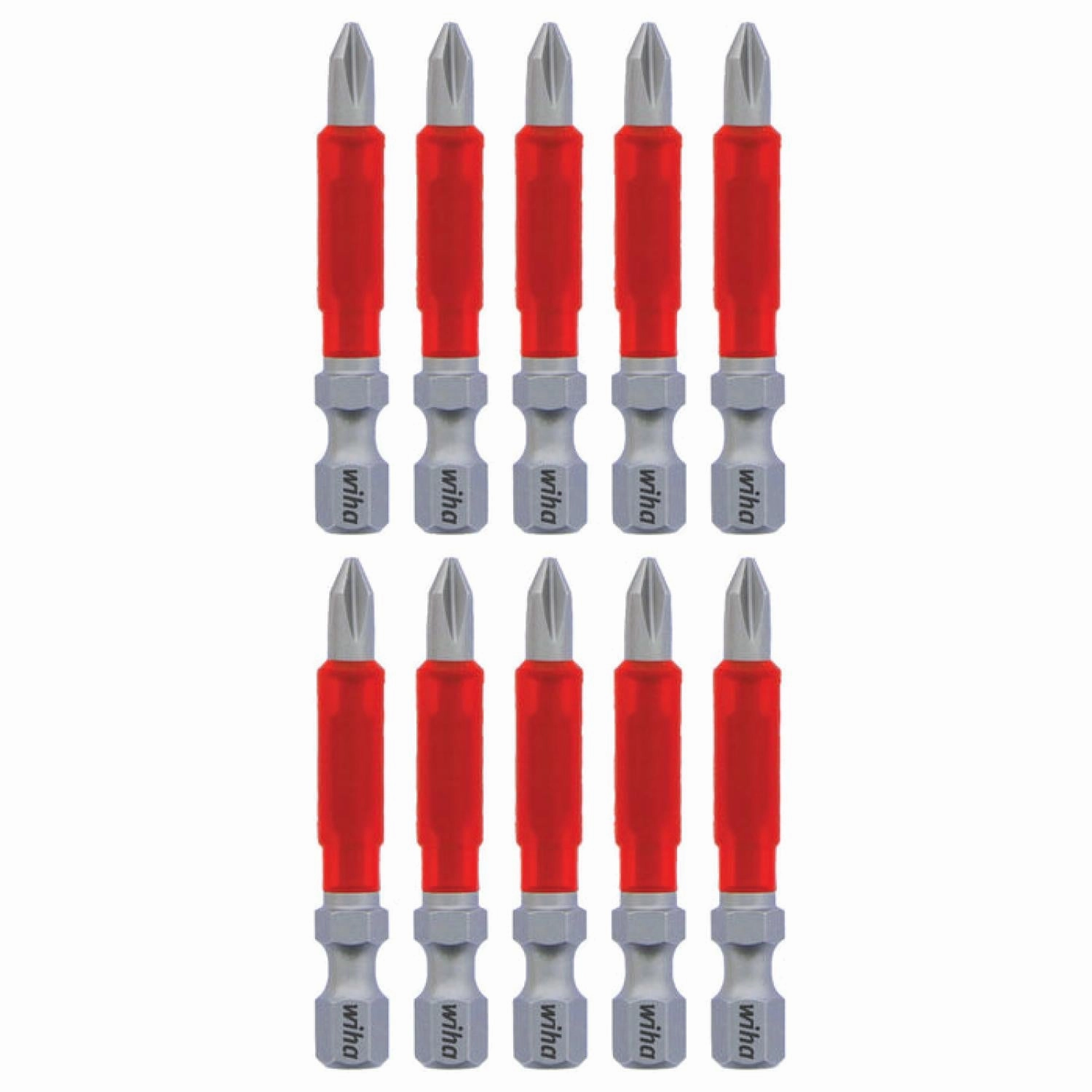 Wiha Tools 76543 MaxxTor Impact Bit Phillips #1 - 49mm - 10 Pack