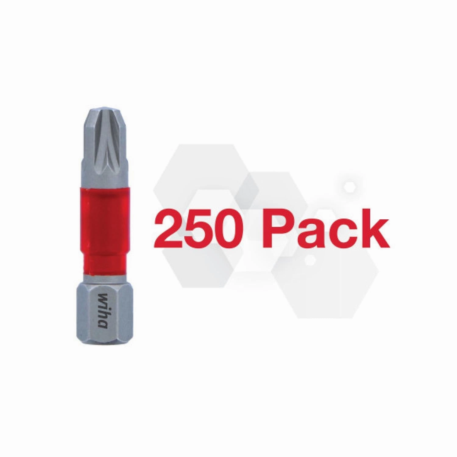 Wiha Tools 76547, Impact Power Bit Pozidriv #3 - 250 Pk