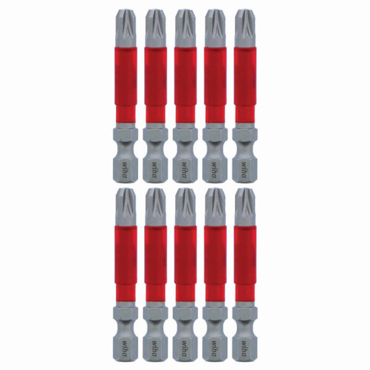Wiha Tools 76550 MaxxTor Impact Bit Pozidriv #3 x 49mm - 10 Pack