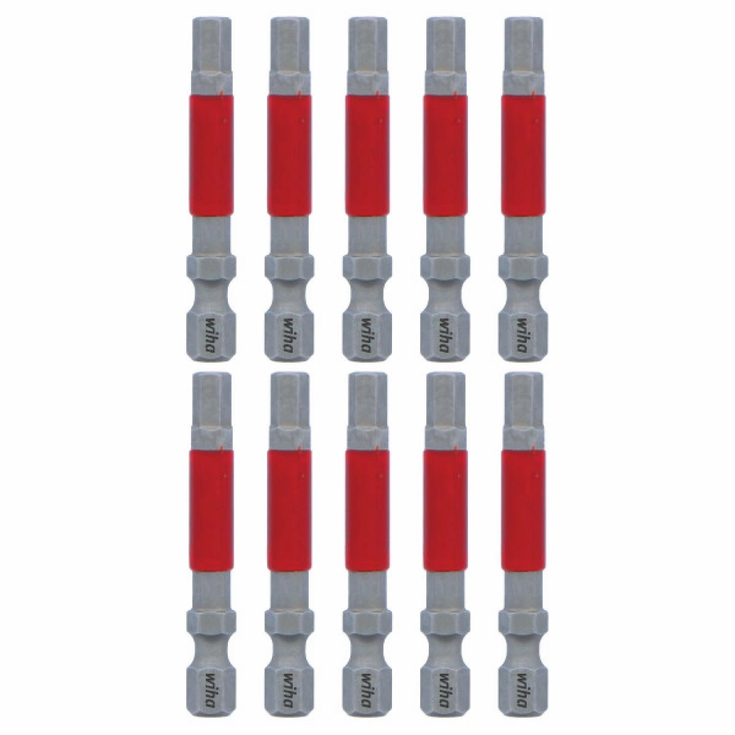 Wiha Tools 76565 MaxxTor Impact Bit Hex 5.0mm x 49mm - 10 Pack