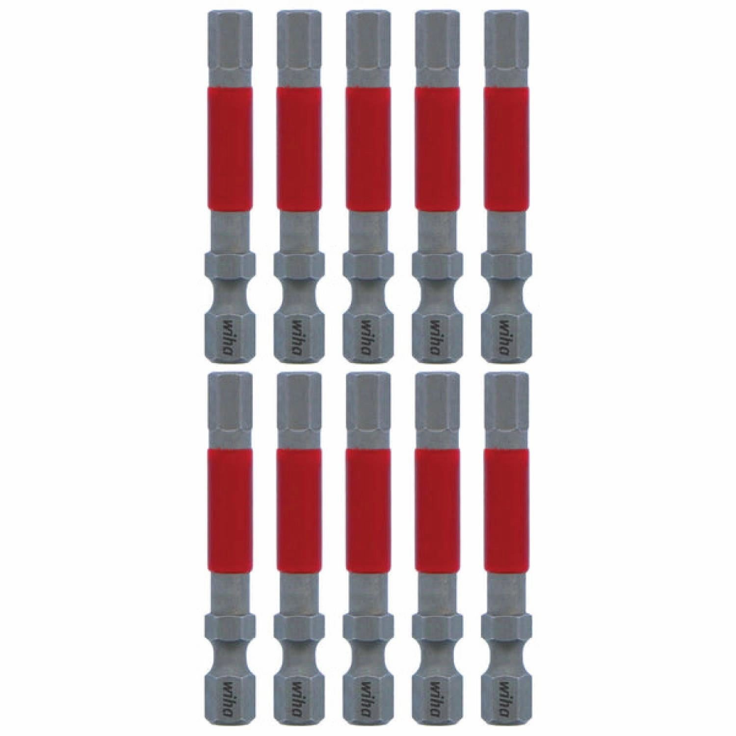 Wiha Tools 76574 MaxxTor Impact Bit Hex 7/32" x 49mm - 10 Pack
