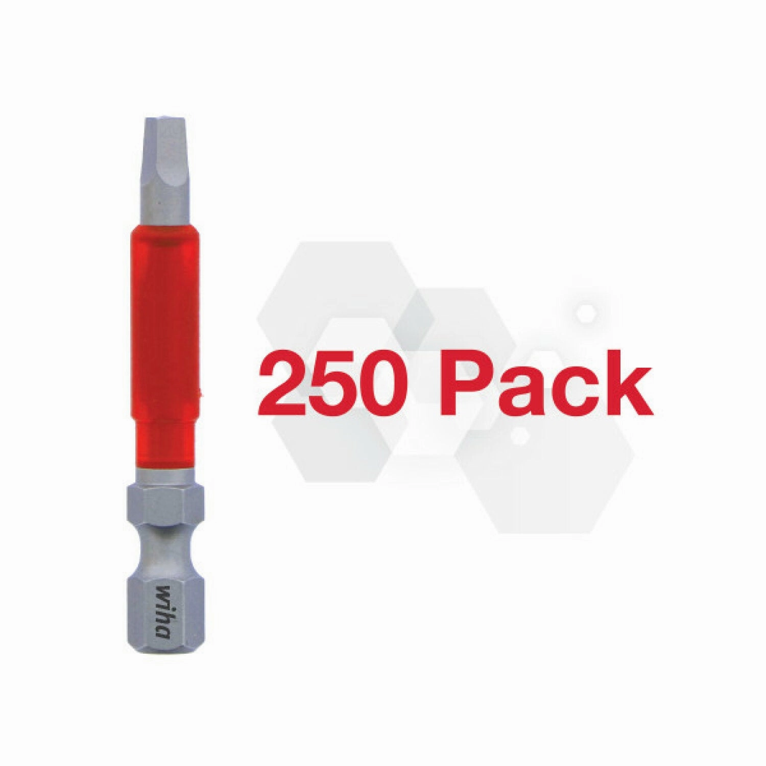 Wiha Tools Tools 76593 Impact Power Bit Square #2 Pack of 250 Bits