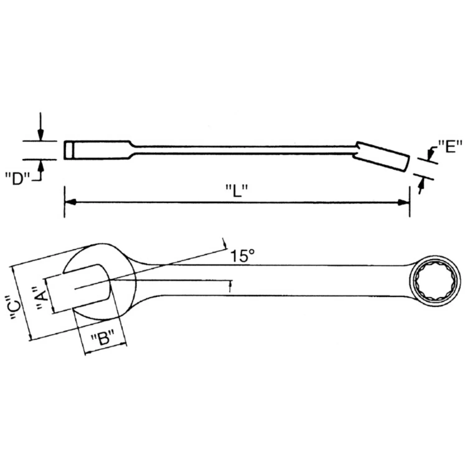 Wright Tool 11-75MM Combination Wrench WRIGHTGRIP 2.0 12 Point Metric Black Industrial - 75mm