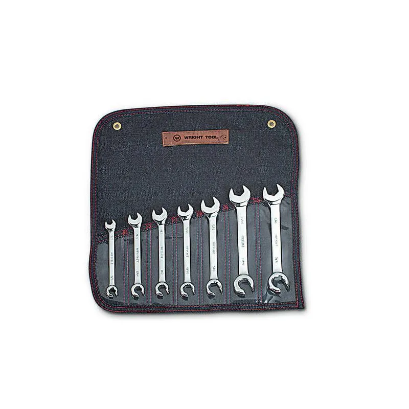 Wright Tool 742 Open-End Flare Nut Wrench Set 7 Piece