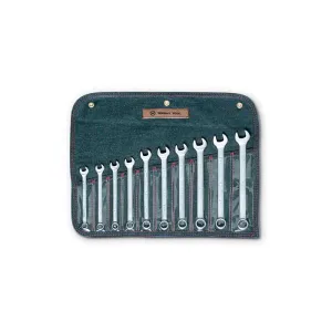 Wright Tool 751 12 Point Metric Combination Wrench Set 10 Piece