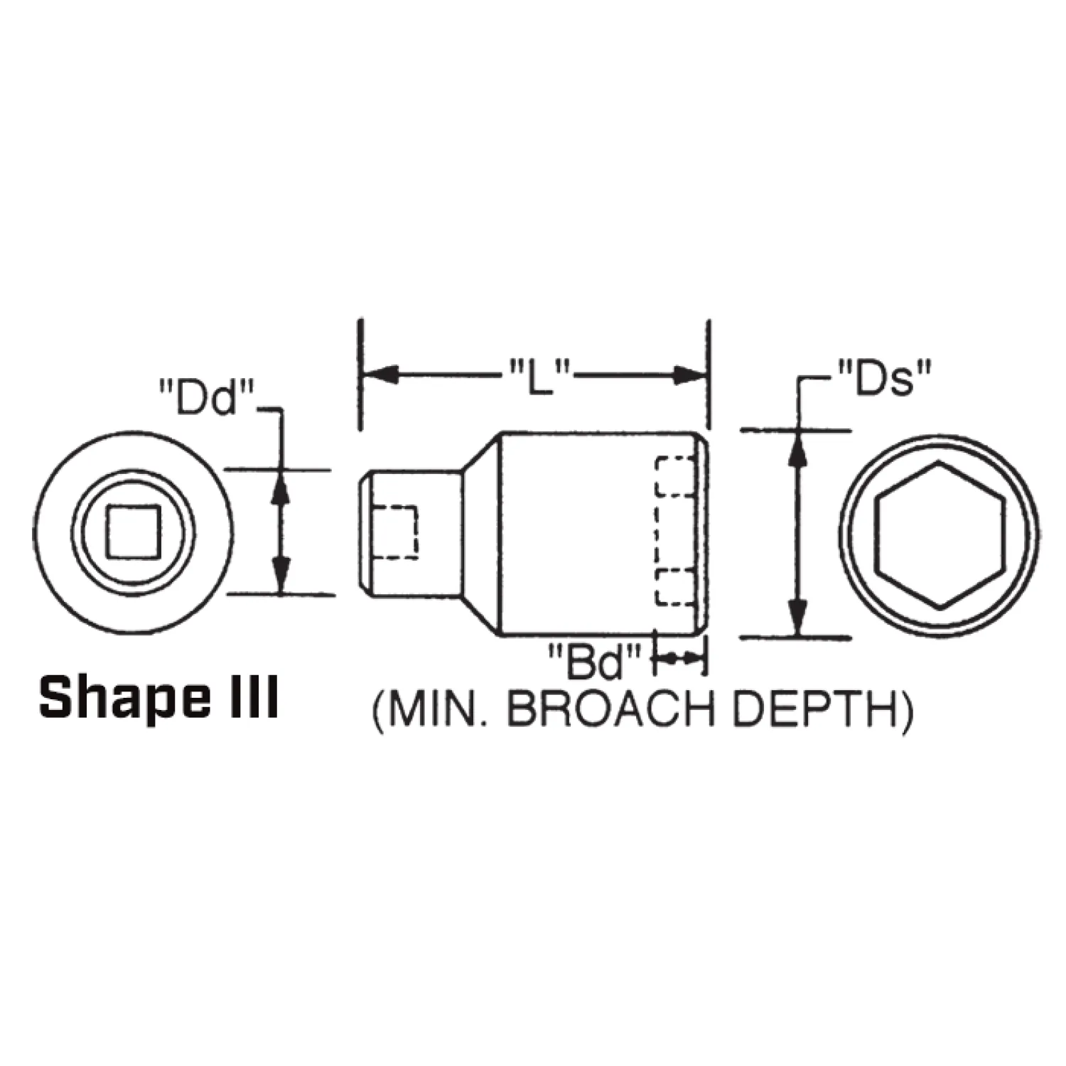 Wright Tool 89104 1" Drive 6 Point Deep Impact Socket - 3-1/4"